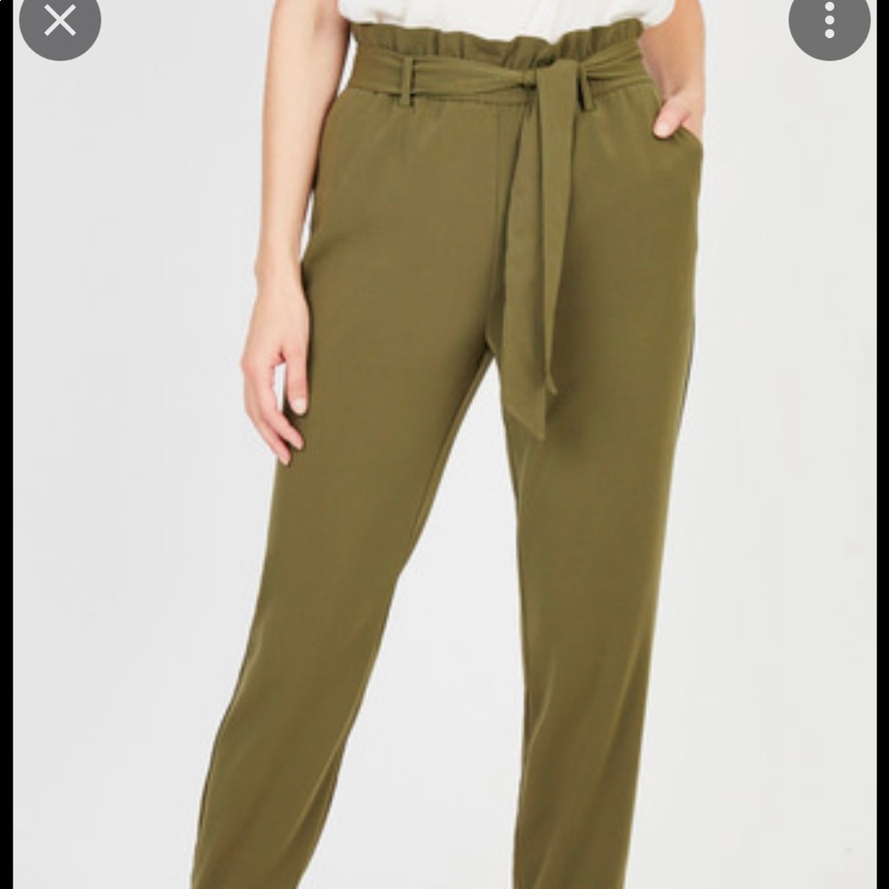 Octavia Paperbag dress pant slacks cute tie waist size small